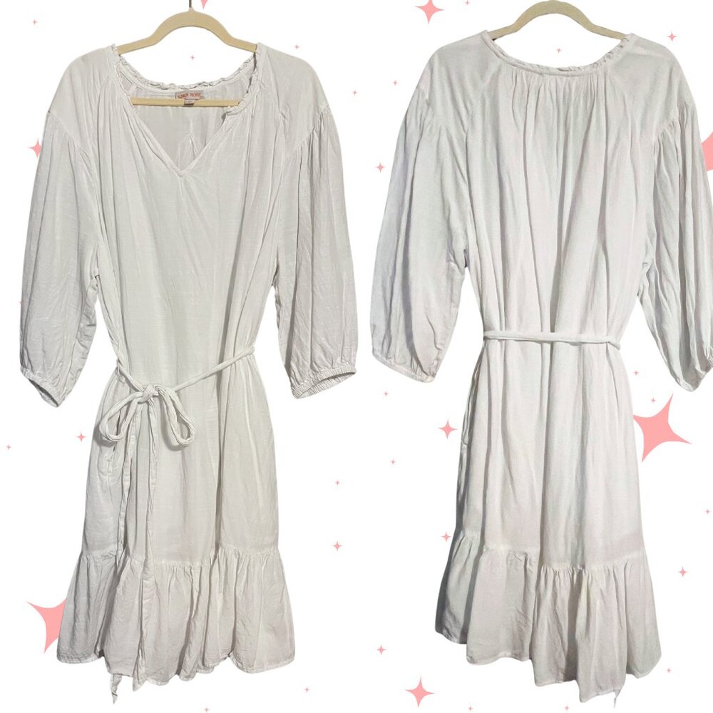 ✨Boho White Ruffle Dress - Knox Rose 1X✨